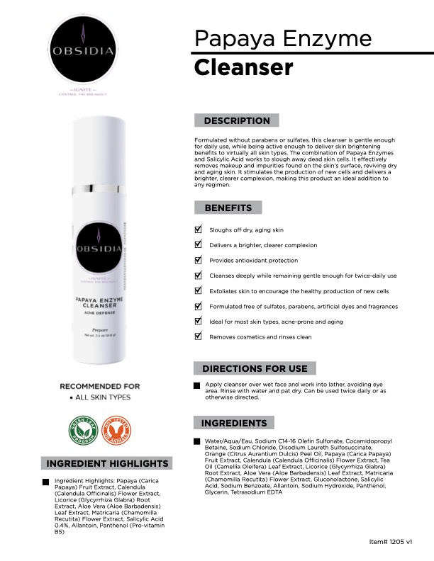 Papaya  Enzyme Acne Defense Cleanser (Teen)